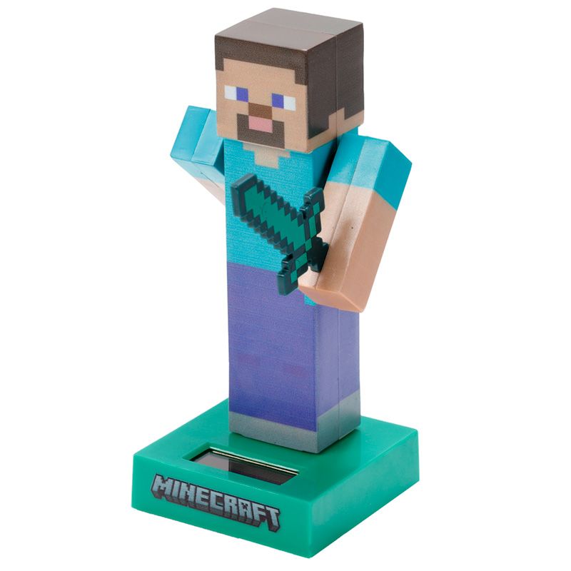 Muñeco Solar Steve Minecraft