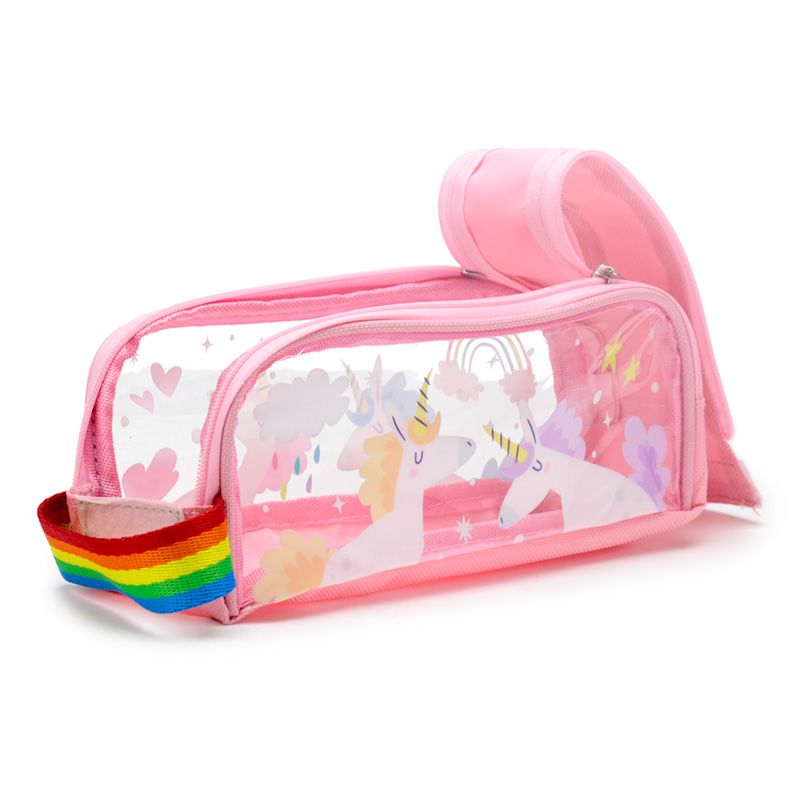 Estuche Transparente Unicornio Mágico